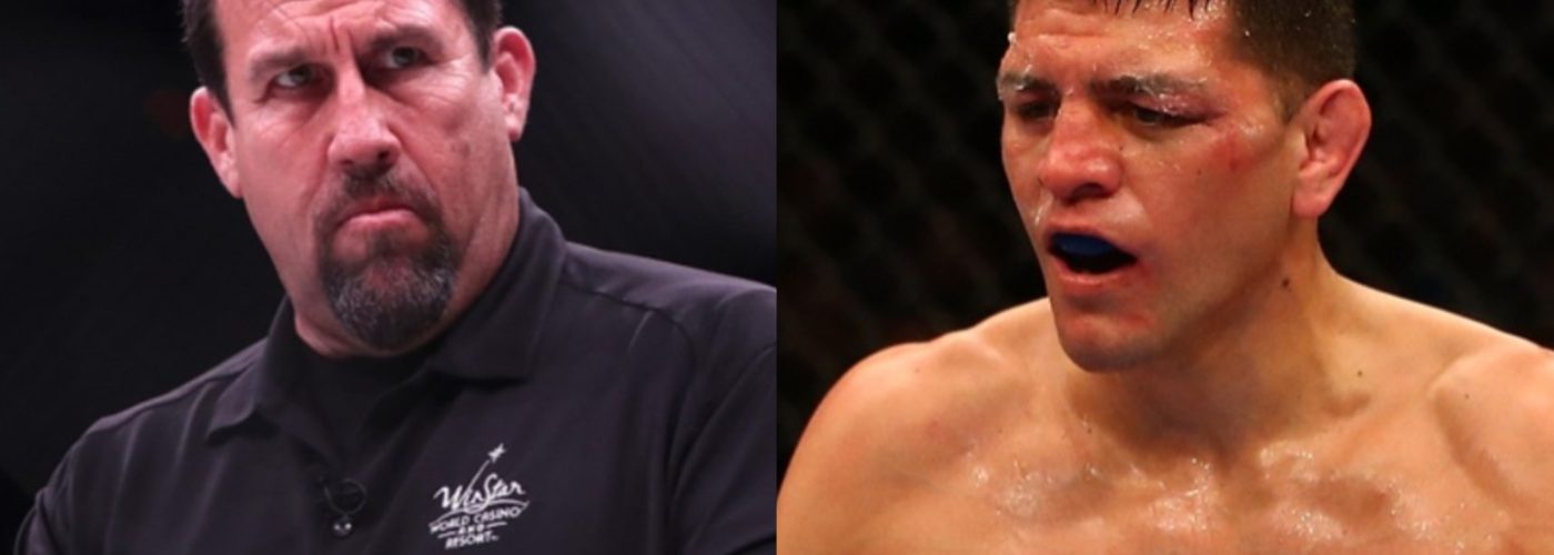 ‘Big’ John McCarthy shares hilarious story of officiating one of Nick Diaz’s early UFC fights: “Hey B****! C’mon B****!”