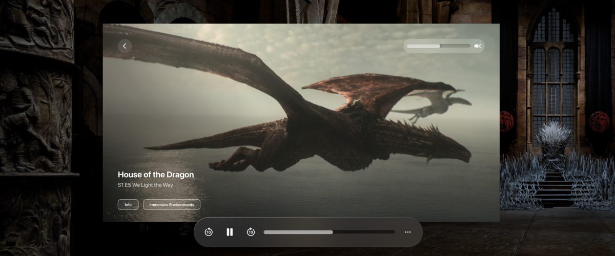 This Vision Pro immersive environment is the only proper way to watch House of the Dragon