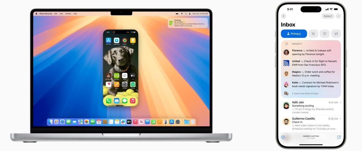 Apple Intelligence, iPhone Mirroring to Mac, and SharePlay Screen Sharing won’t be available in the EU at launch