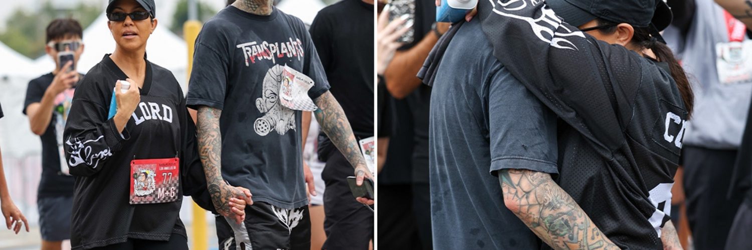 Kourtney Kardashian and Travis Barker Embrace at ‘Run Travis Run’ 5K