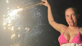 Billie Eilish Holds Lit Firework in Bikini in Fourth of July Weekend Post