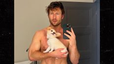 Glen Powell Shows Off His Cute Puppy, Hot Body