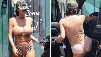 Kanye’s Wife Bianca Censori Wears Completely See-Through Top, No Bra