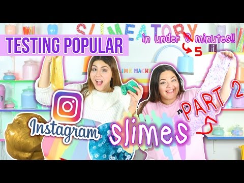 TESTING POPULAR TRENDING INSTAGRAM SLIMES In under 5 minutes PART 2 | Slimeatory