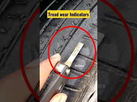 Tread wear indicators #shorts #carsutra #cartips #carcare #tyrecare #trending