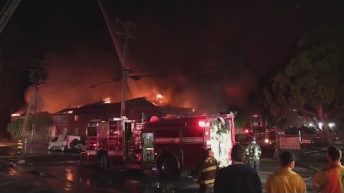 Massive fire rips through Berkeley business complex