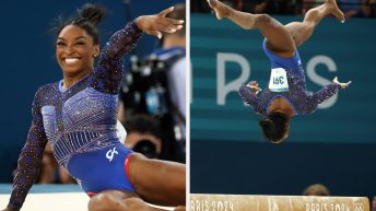 My Mind Can’t Comprehend These 18 Photos Of Simone Biles’s All-Around Routine That Won Her Gold