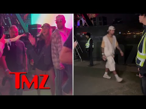 Taylor Swift & Travis Kelce Leave Coachella Set Trailing Behind Biebers | TMZ