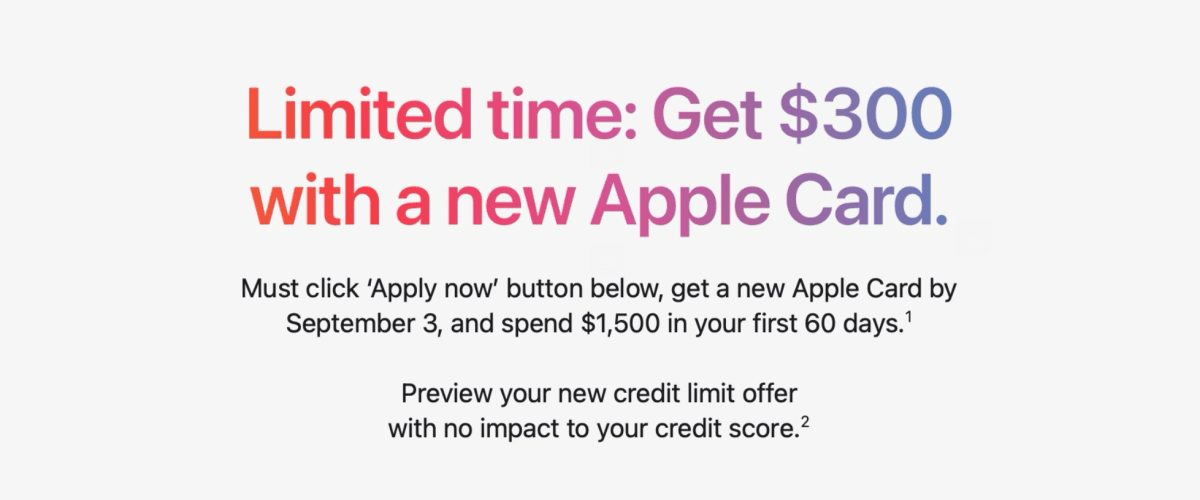 Apple Card offering new $300 sign up bonus to targeted users