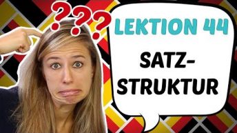 GERMAN LESSON 44: German Sentence Structure Explained Part 1 💡💡💡