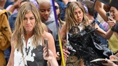 Jennifer Aniston Attacked With Oil!