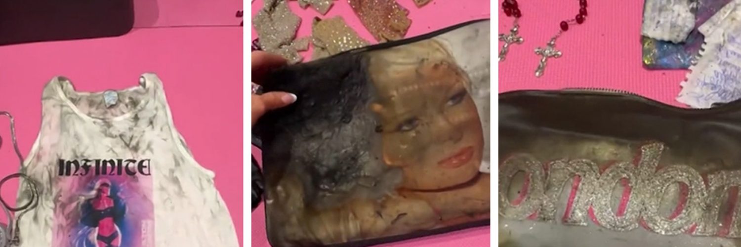 Paris Hilton Documents Charred Personal Items After Trailer Fire