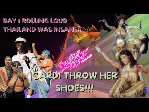 CARDI THROW HER SHOES AT ROLLING LOUD THAILAND 2023!