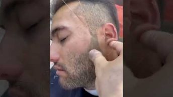 men’s beard threading|crazybarber #shorts#barber#trending#viral#ytshorts