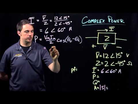 Circuits I: Example with Complex Power Calculations