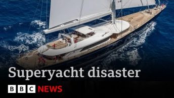 Tech tycoon among six missing as freak storm sinks luxury yacht in seconds | BBC News