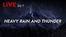 🔴 Heavy Rain and Thunder Sounds 24/7 – Deep Sleep | Thunderstorm for Sleeping – Pure Relaxing Vibes