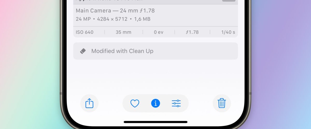 iOS 18.1 labels images edited with Clean Up, here’s how to tell