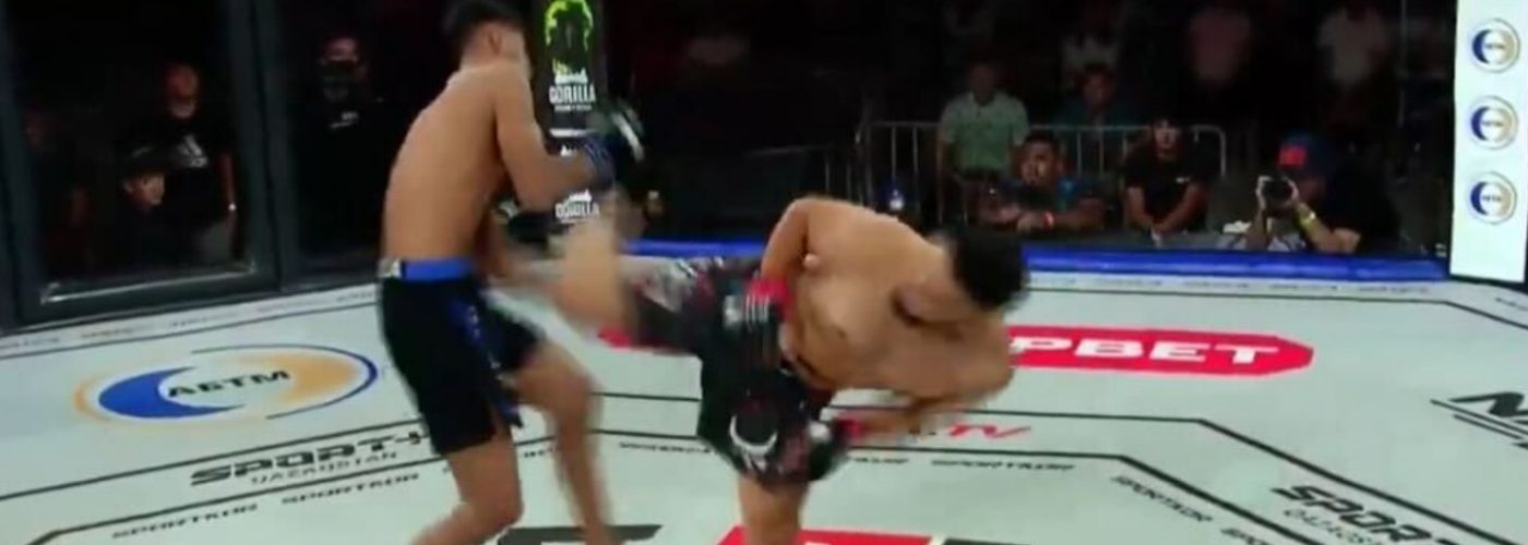 VIDEO | Naiza FC’s Alibek Kuzhbaev flattens opponent with a 20-second spinning wheel kick KO