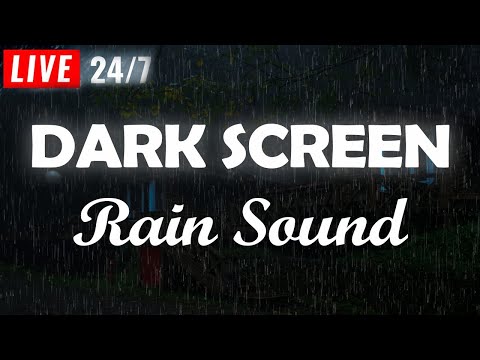 Rain sounds for sleeping BLACK SCREEN – Natural rain sounds for Relaxing, Sleeping, Studying