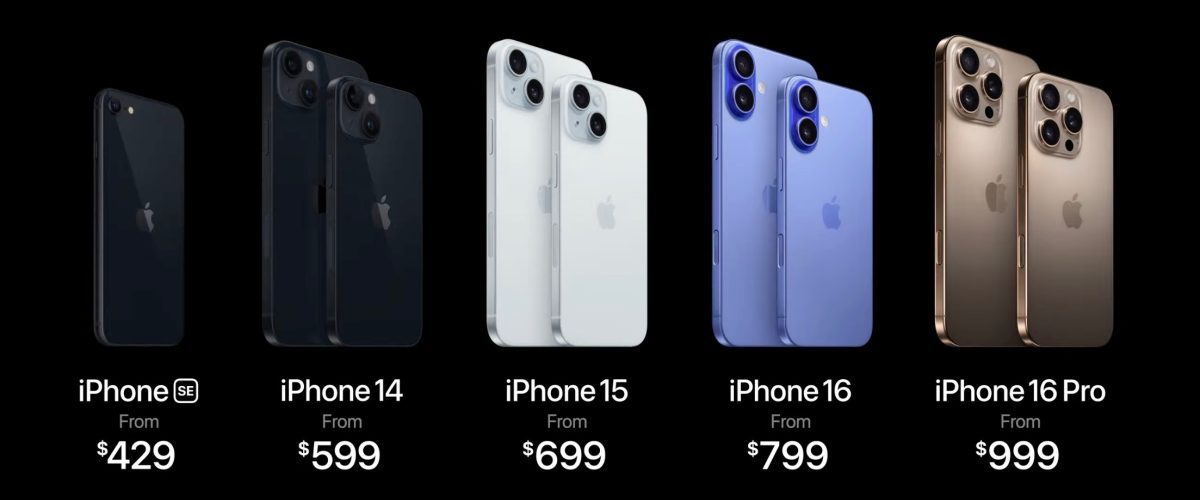 This is the new iPhone lineup following iPhone 16 launch